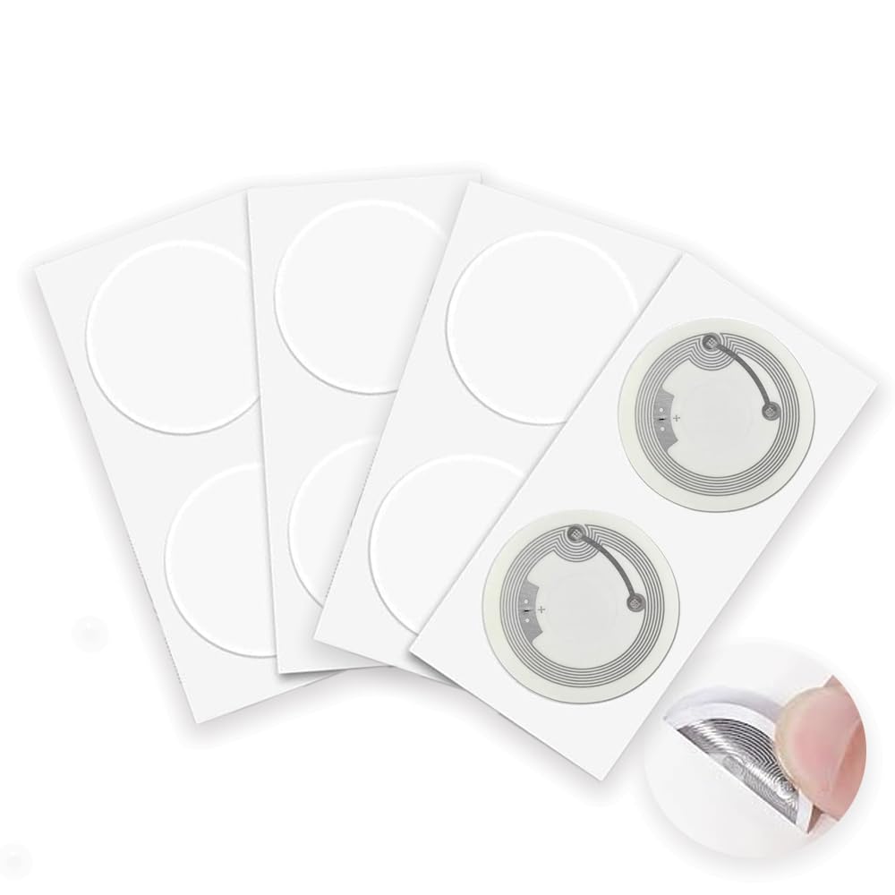 White NFC tag stickers